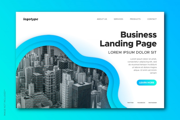 Business landing page