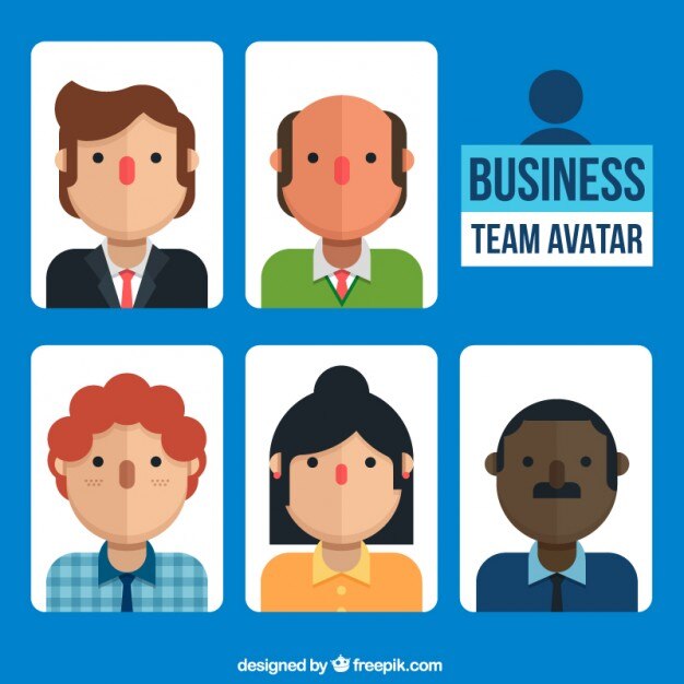 Kostenloser Vektor business-team avatare