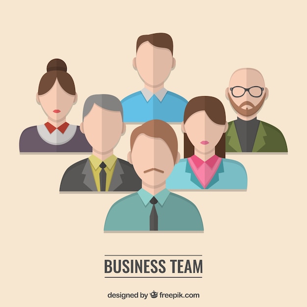 Business-Team Papiersammlung