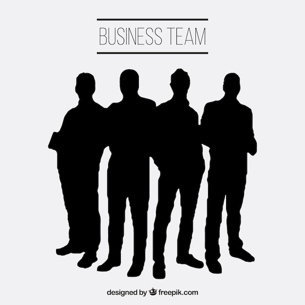 Kostenloser Vektor business-team silhouetten