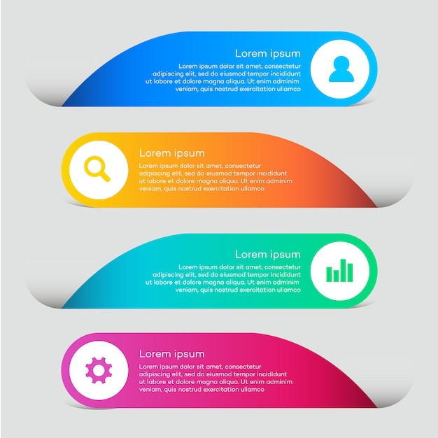 Business-web-elemente mit infografischem design