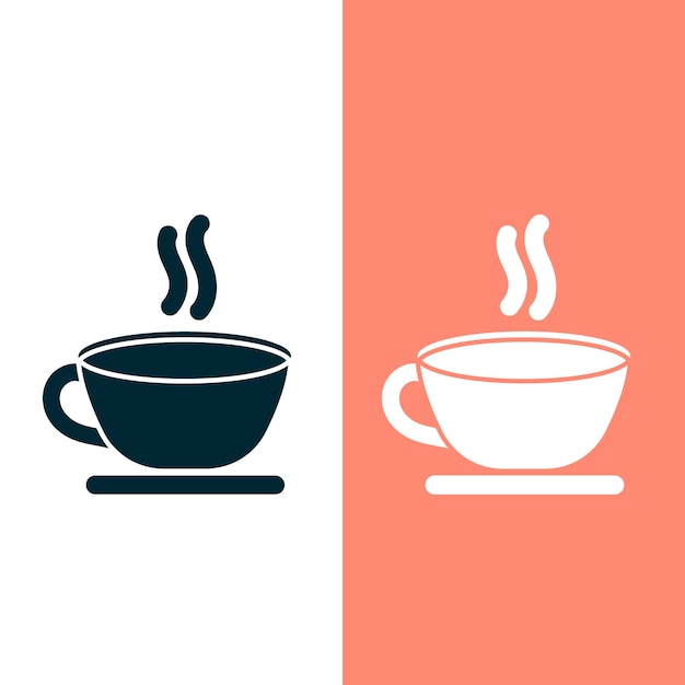 Café-Schilderdesign im flachen Design