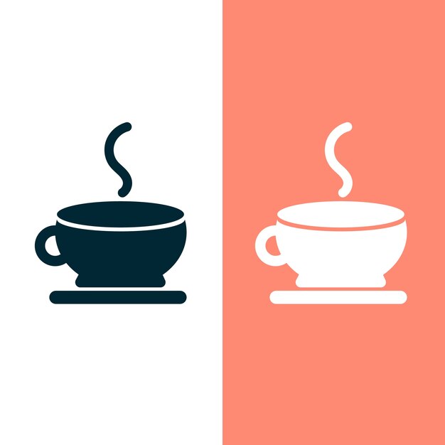 Café-Schilderdesign im flachen Design