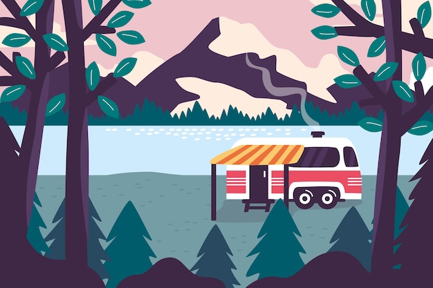 Camping landing page konzept