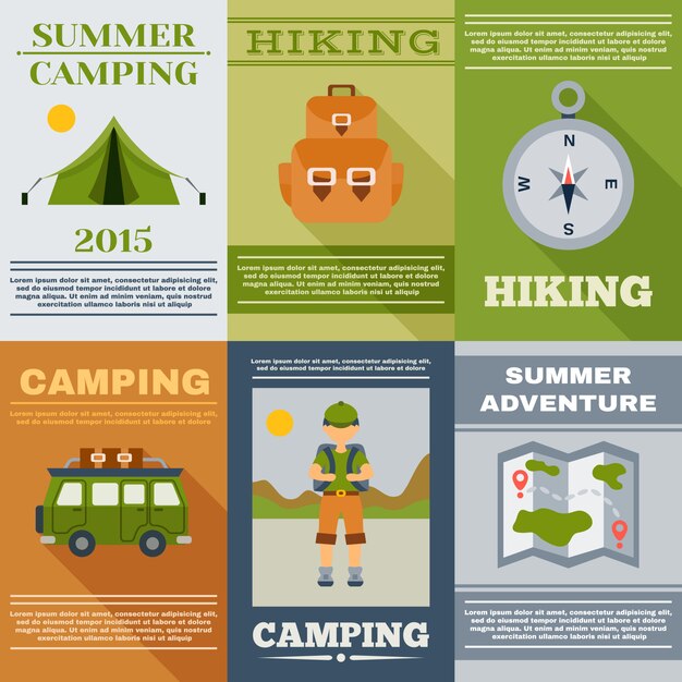Camping-Poster-Set