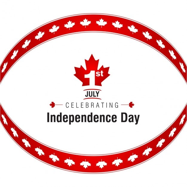 Kostenloser Vektor canadian independence day label design