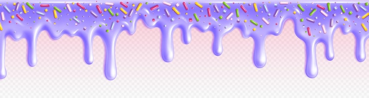 Kostenlose Vektor candy drip border realistischer 3d-vektor