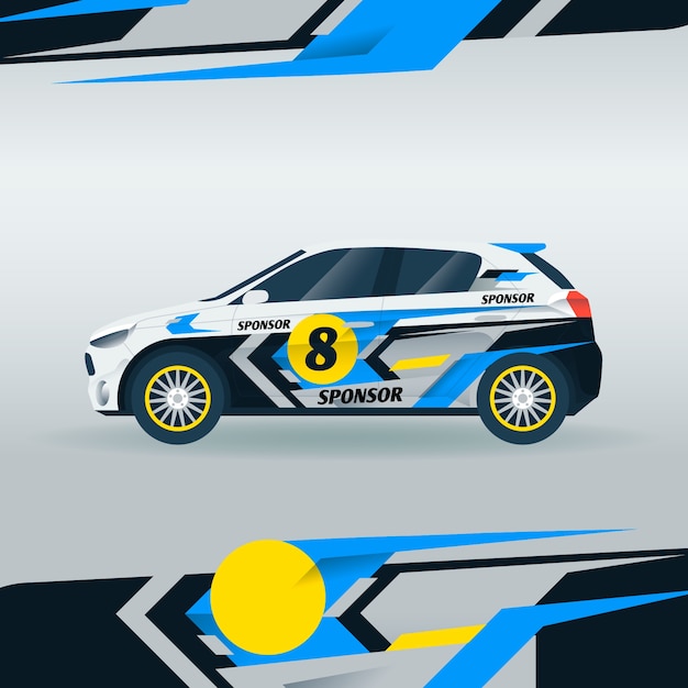 Kostenloser Vektor car wrap design-konzept