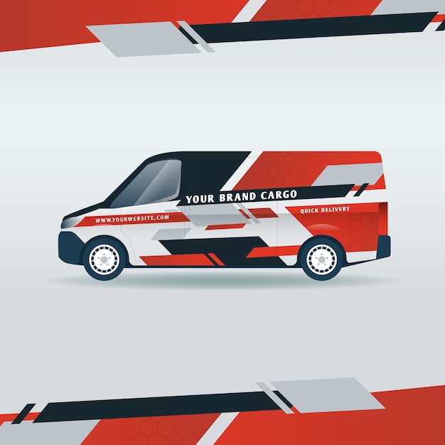 Kostenloser Vektor car wrap design-konzept