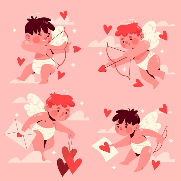 Cartoon cupid charaktersammlung