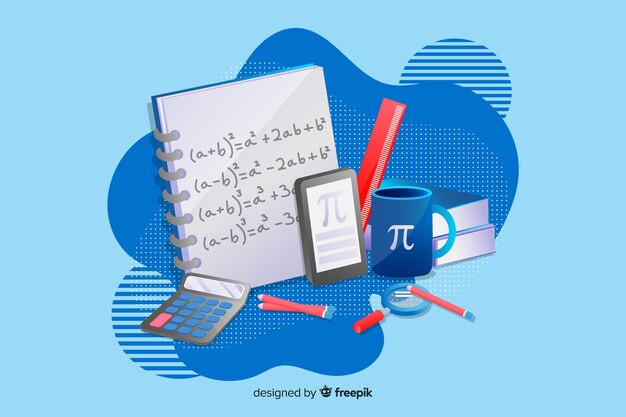 Cartoon Mathe Elemente Hintergrund