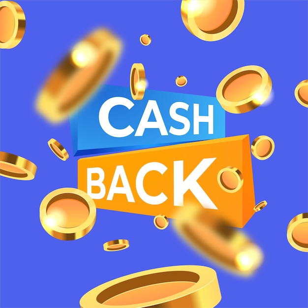 Cash-back-service-finanzzahlungsetikett vektorillustration