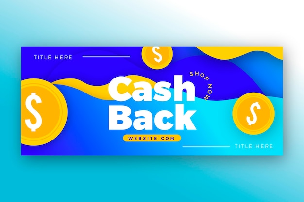 Kostenloser Vektor cashback-banner-vorlage