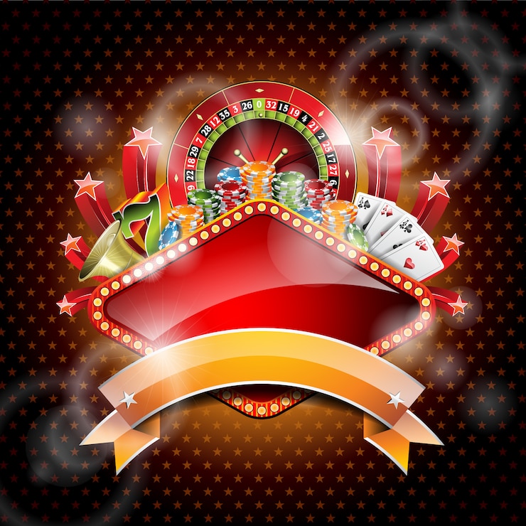 Kostenlose Vektor casino hintergrund design