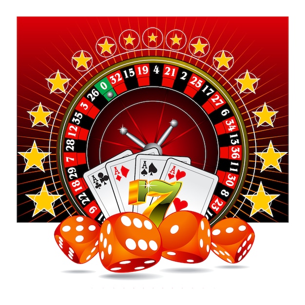Kostenloser Vektor casino hintergrund design