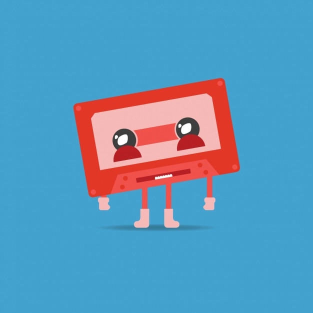 Kostenloser Vektor cassette illustration hintergrund