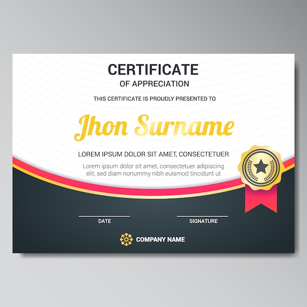 Certificate template-design