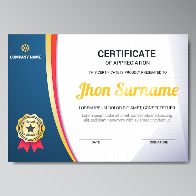 Certificate template-design