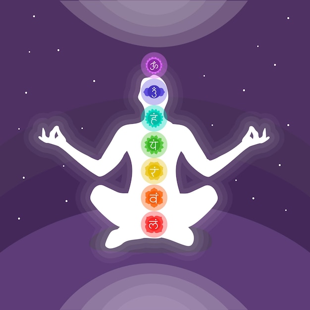 Chakras illustrationskonzept