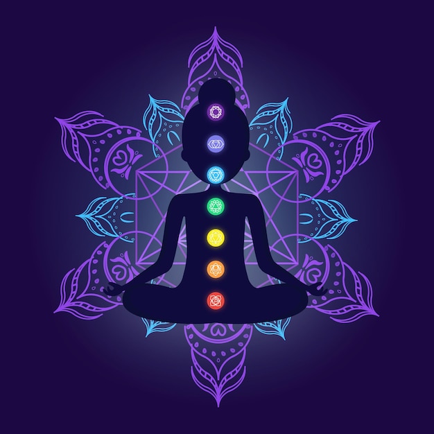 Chakras illustrationskonzept