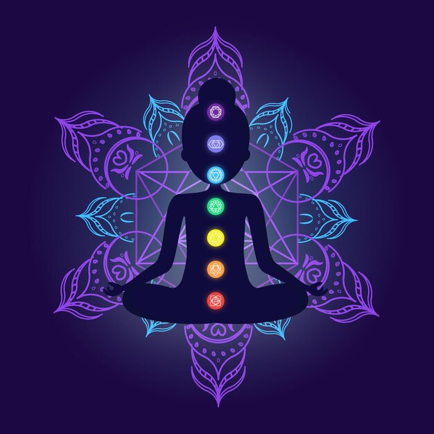 Chakras Illustrationskonzept