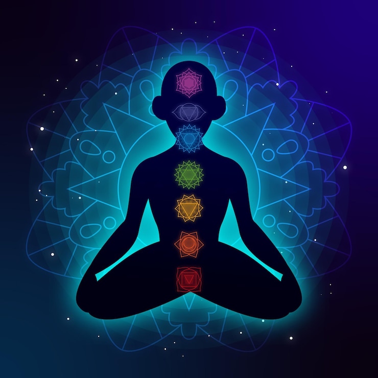 Kostenlose Vektor chakras mystisches konzept