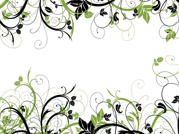 Chaotische abstrakte floralen Design auf einem weißen Hintergrund