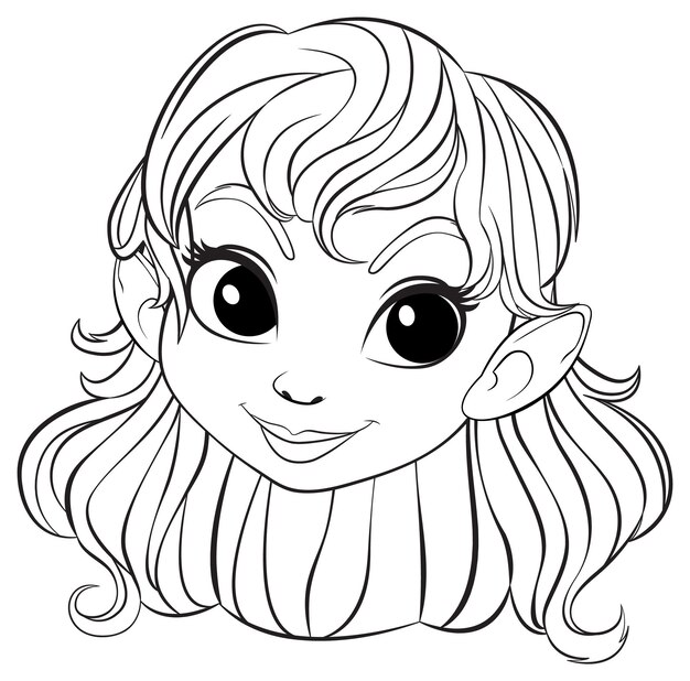 Kostenloser Vektor charming elf girl vektor-illustration