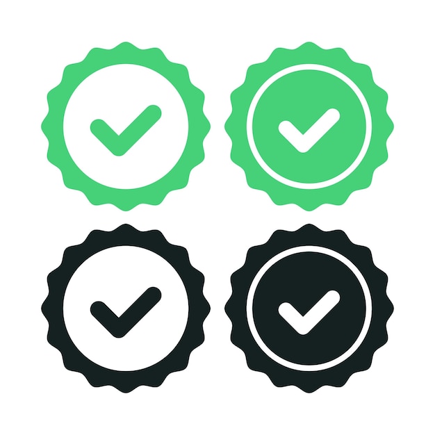 Checksticker-Satz von vier