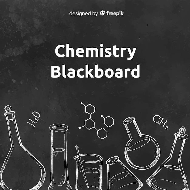 Kostenloser Vektor chemie auf tafel