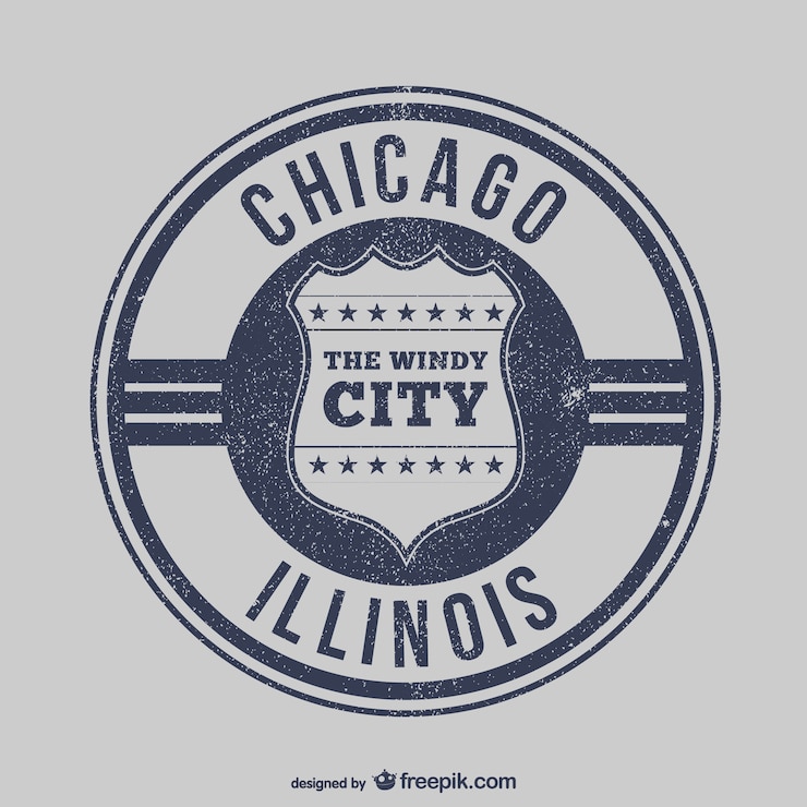 Kostenlose Vektor chicago stempel vektor