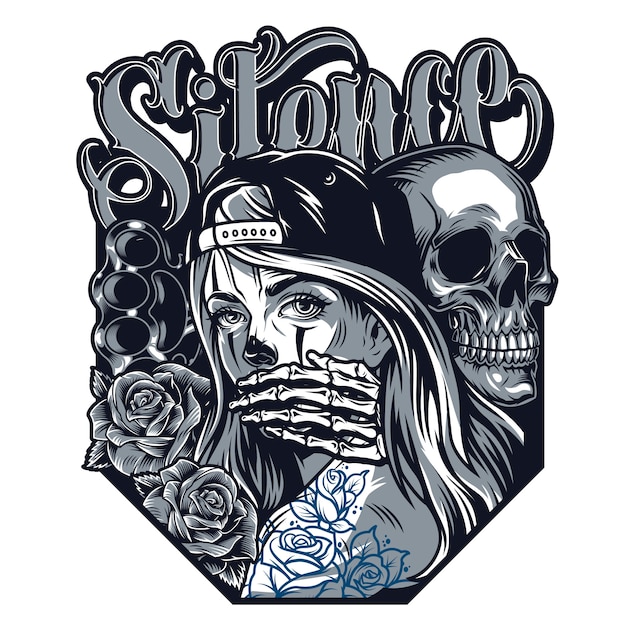 Chicano tattoo stil konzept