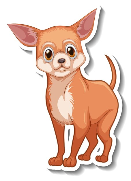 Chihuahua-Hund-Cartoon-Aufkleber