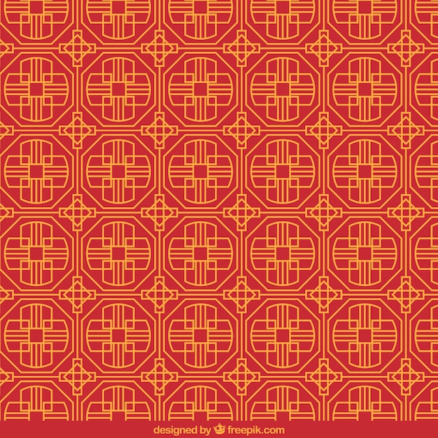 Chinesische muster in geometrischen stil