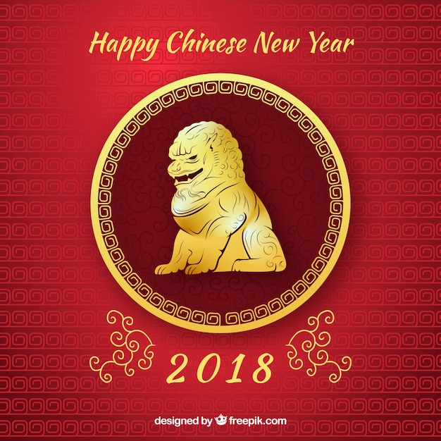 Chinesischer hintergrund des neuen jahres 2018