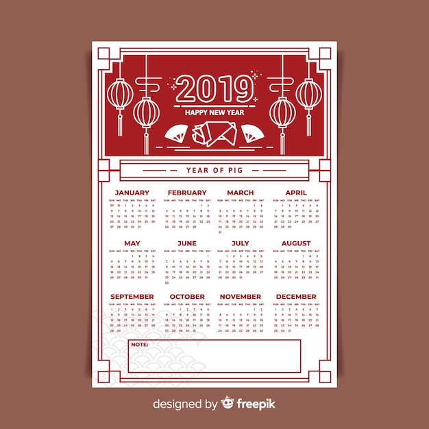 Chinesischer kalender für das neue jahr 2019