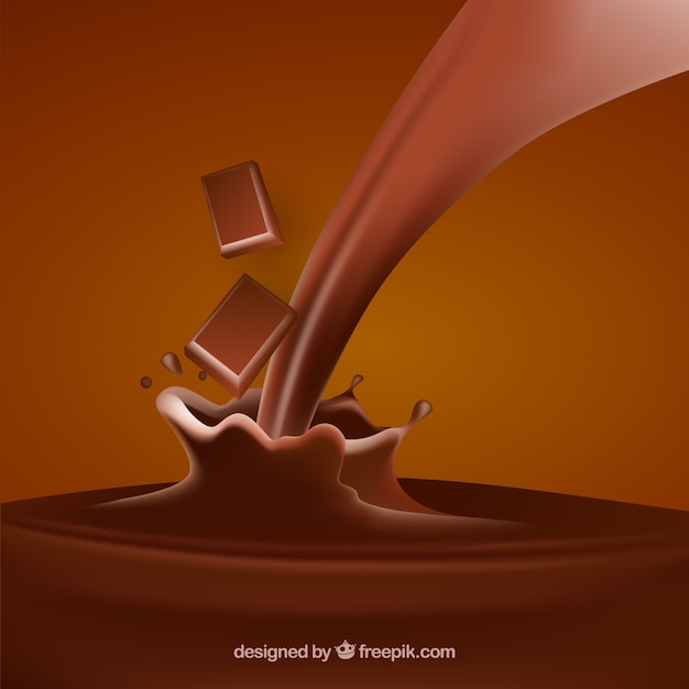 Kostenloser Vektor chocolate splash