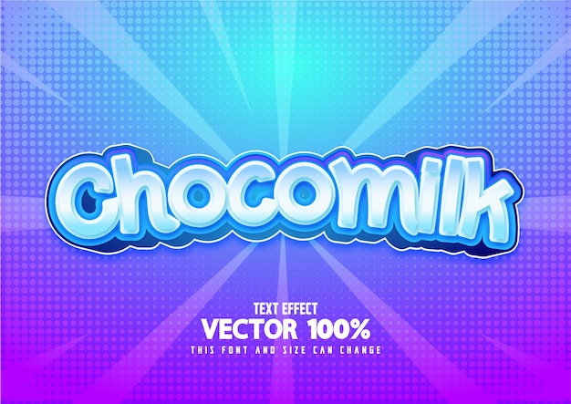 Chocomilk texteffekt free vector