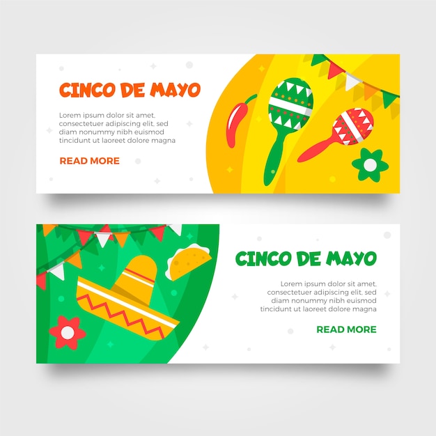 Cinco de mayo banner konzept