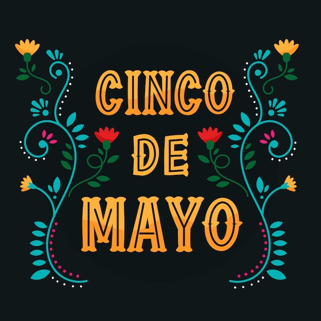 Cinco de mayo blumenbeschriftung