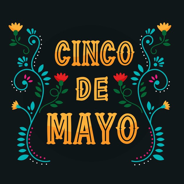 Cinco de Mayo Blumenbeschriftung