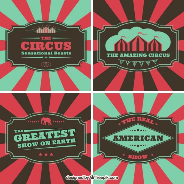 Circus flyer im vintage-stil