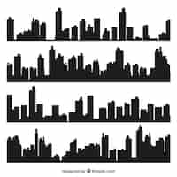 Kostenloser Vektor city skylines