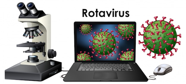 Close up isoliertes objekt des virus rotavirus