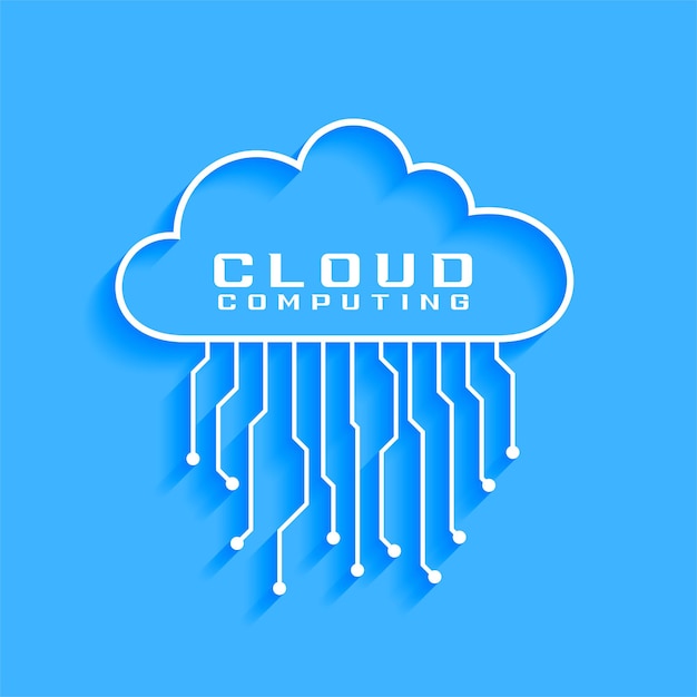 Cloud-Computing-Konzept mit Schaltplanentwurf