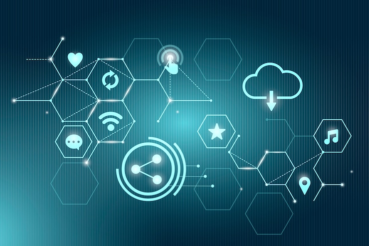 Kostenlose Vektor cloud-internet-technologie