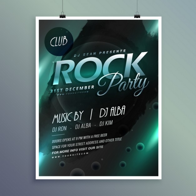 Club rock-party-musik flyer vorlage