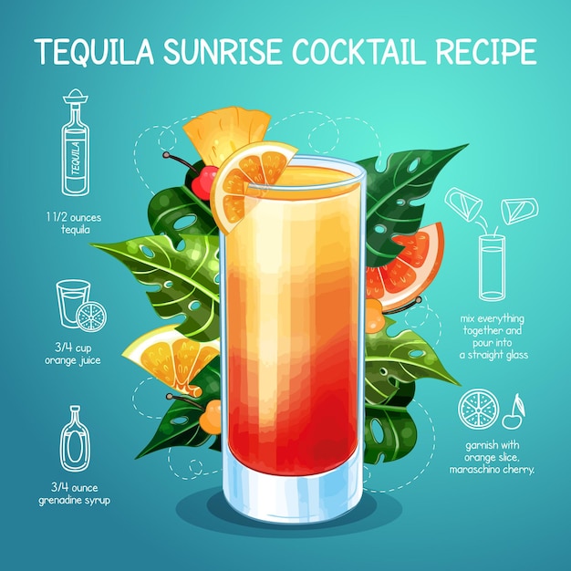 Cocktail Rezept Konzept