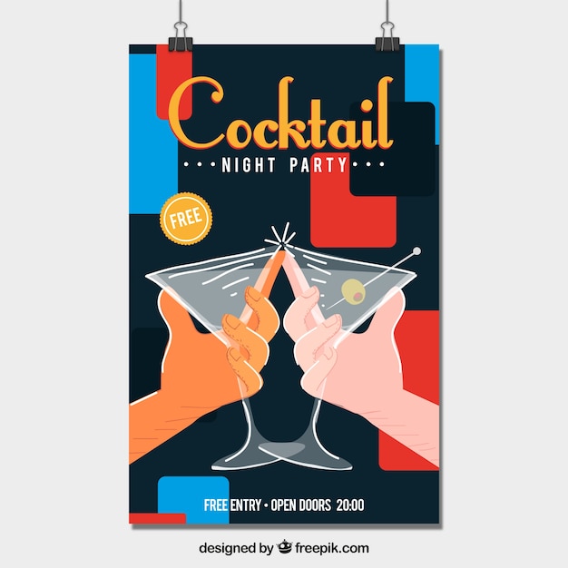 Cocktail-toastplakat