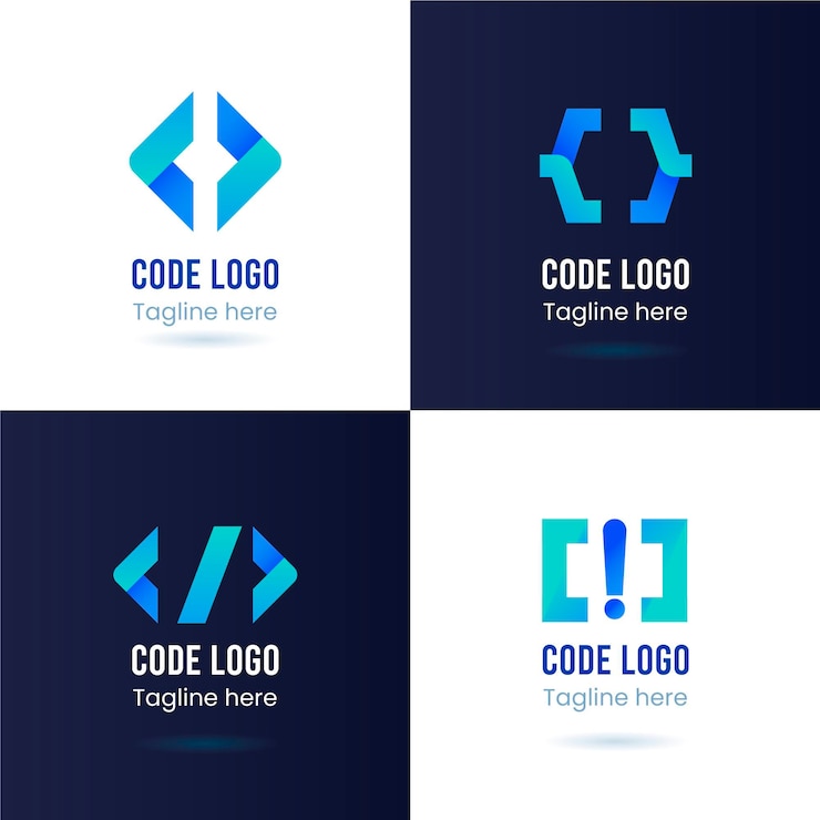 Kostenlose Vektor code-logo-sammlung